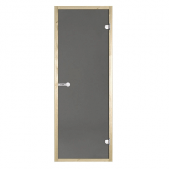 Дверь Harvia STG 9×21 коробка осина, стекло серое фотография
