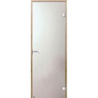 Дверь Harvia STG 8×19 коробка сосна, стекло сатин фотография