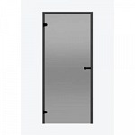 Дверь для сауны Harvia STG 8×19 Black Line коробка сосна, стекло серое фото товара