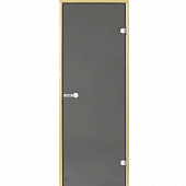 Дверь Harvia STG 9×19 коробка осина, стекло серое фото товара