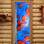 Стеклянная дверь для бани и сауны Престиж с фотопечатью А088 1900x700 мм (по коробке) фото товара