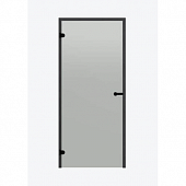 Дверь для сауны Harvia STG 7×19 Black Line коробка сосна, стекло сатин фото товара