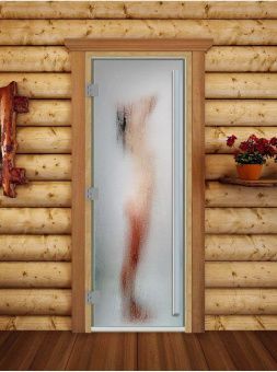 Стеклянная дверь для бани и сауны Престиж с фотопечатью А097 2000x800 мм (по коробке) фотография