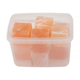 Кубики из гималайской розовой соли, ведерко 2 кг фотография