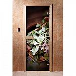 Стеклянная дверь для бани с фотопечатью A008 1900х700 мм (по коробке) фото товара