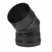 Колено дымохода BLACK (AISI 430/0,5 мм) 45 градусов 2-х секционное фото товара