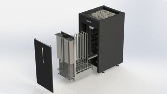 Электрическая печь Harvia Virta HL70SA black, с парогенератором (автомат), 6.8 кВт+2.0 кВт (без пульта управления Griffin в комплекте) фотография