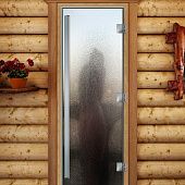Стеклянная дверь для бани и сауны Престиж с фотопечатью А012 1900x700 мм фото товара