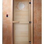 Стеклянная дверь для бани с фотопечатью A023 1900х700 мм (по коробке) фото товара