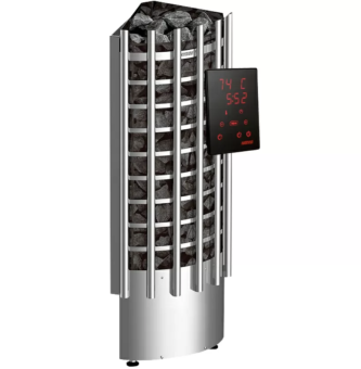 Электрическая печь Harvia Glow Corner TRC90XE c цифровой панелью управления фотография