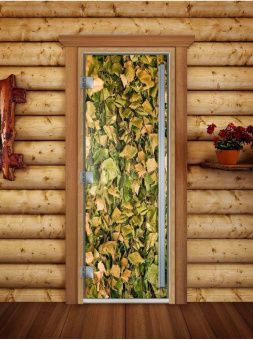 Стеклянная дверь для бани и сауны Престиж с фотопечатью А001 2000х800 мм (по коробке) фотография