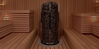 Электрическая печь SAWO TOWER TH6-120NI-P (12 квт, выносной пульт, встроенный блок мощности, нержавейка) фотография
