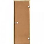 Дверь Harvia STG 8×19 коробка ольха, стекло бронза фото товара