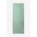 Дверь Harvia STG 8×19 коробка ольха, стекло зеленое «Камыш» фото товара