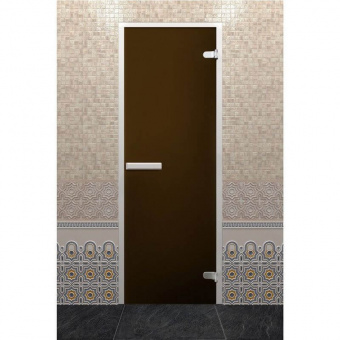 Дверь "ХАМАМ ЛАЙТ" бронза 1900х700 мм (по коробке) фотография
