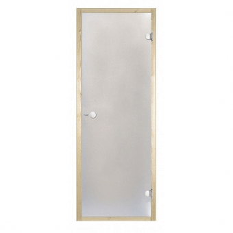 Дверь Harvia STG 7×19 коробка ольха, стекло сатин фотография