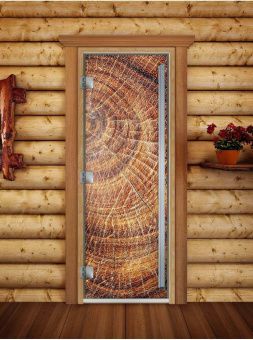 Стеклянная дверь для бани и сауны Престиж с фотопечатью А049 2000x800 мм (по коробке) фотография