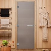 Стеклянная дверь для бани и сауны Эталон, Сатин 1900х700 мм фото товара