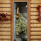 Стеклянная дверь для бани и сауны Престиж с фотопечатью А003 1900х700 мм фото товара