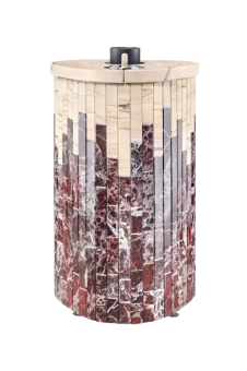 Дровяная банная печь Ферингер Малютка ПФ "Россо Леванте + Окаменевшее дерево " до 18 м³ фотография