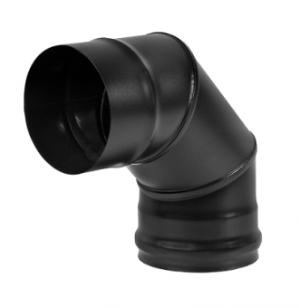 Колено дымохода BLACK (AISI 430/0,8 мм) 90 градусов 3-х секционное фотография