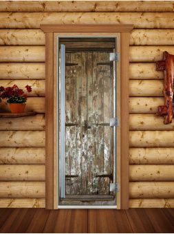 Стеклянная дверь для бани и сауны Престиж с фотопечатью А028 1900x700 мм (по коробке) фотография
