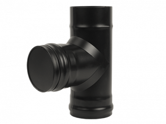Тройник дымохода BLACK (AISI 430/0,8 мм) 90 градусов фотография