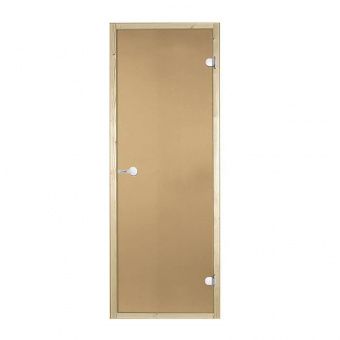 Дверь Harvia STG 7×19 коробка сосна, стекло бронза фотография