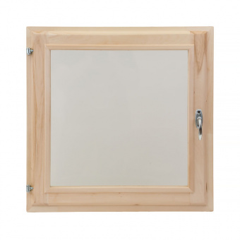 Окно для бани из липы 60х60 см фотография
