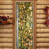 Стеклянная дверь для бани и сауны Престиж с фотопечатью А001 1900х700 мм фото товара