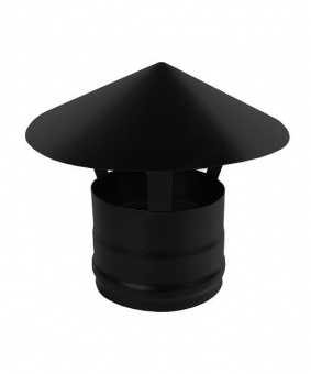 Зонт для дымохода из нержавеющей стали черный (BLACK/AISI 430/0,5мм) фотография