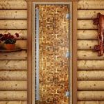 Стеклянная дверь для бани и сауны Престиж с фотопечатью А054 1900x700 мм (по коробке) фото товара