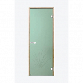 Дверь Harvia STG 8×19 коробка ольха, стекло зеленое «Камыш» фото товара