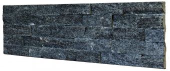 Панель из натурального камня Кварцит черный 600х150 мм (0,63 кв.м) фотография