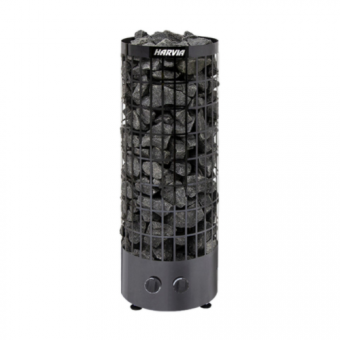 Электрическая печь Harvia Cilindro PC90 со встроенным пультом черная фотография