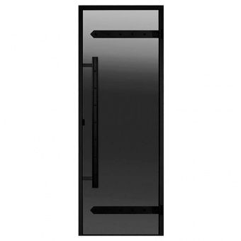 Дверь Harvia Legend STG 9×19 коробка сосна, стекло серое фотография