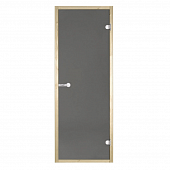 Дверь Harvia STG 8×19 коробка ольха, стекло серое фото товара