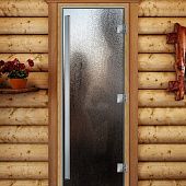 Стеклянная дверь для бани и сауны Престиж с фотопечатью А010 1900x700 мм фото товара