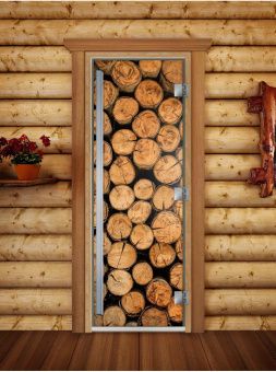 Стеклянная дверь для бани и сауны Престиж с фотопечатью А046 1900x700 мм (по коробке) фотография