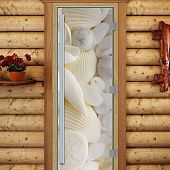 Стеклянная дверь для бани и сауны Престиж с фотопечатью А099 1900x700 мм фото товара