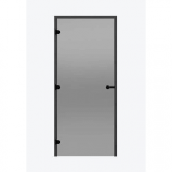 Дверь для сауны Harvia STG 9×21 Black Line коробка сосна, стекло серое фотография
