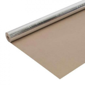 Фольга на крафт-бумаге для бани и сауны. Рулон 1,2х15 м (18 кв. м) фотография