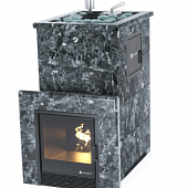 Дровяная печь «ГЕЛЕНДЖИК» М2 в полноценном кожухе из пироксенита с открытым верхом с защитным экраном фото товара