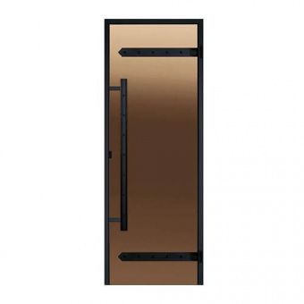 Дверь Harvia Legend STG 8×19 коробка сосна, стекло бронза фотография