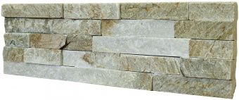 Панель из натурального камня Сланец бежевый 600х150 мм (0,63 кв.м) фотография