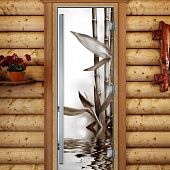 Стеклянная дверь для бани и сауны Престиж с фотопечатью А057 1900x700 мм (по коробке) фото товара