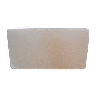 Плитка из гималайской белой соли 200x100x25 мм шлифованная фотография