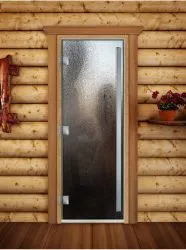Стеклянная дверь для бани и сауны Престиж с фотопечатью А010 2000x800 мм (по коробке) фото товара